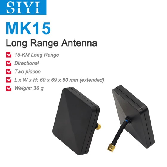 NEWS SIYI MK15 Long Range Antenna 14dB Directional Patch Antenna With SMA Connector Compatible With MK15 Remote Controller